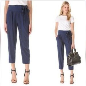 Diane Von Furstenberg Keaka Cropped Harem Pants in Black